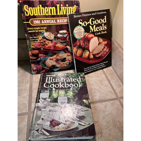 Southern Living, Better Homes and Gardens, Book Lot of (3), 80s 70s, Cookbooks - Picture 1 of 8